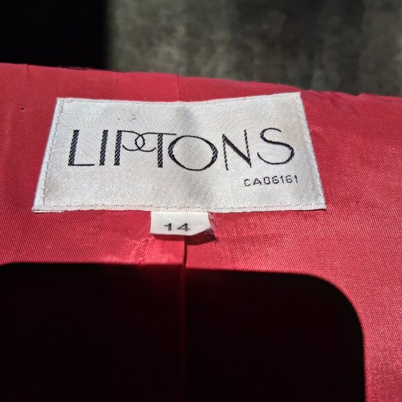 2 items VINTAGE Black and Red Blazer Jacket Size 14 & Red Crossbody Italian Bag - Picture 6 of 11